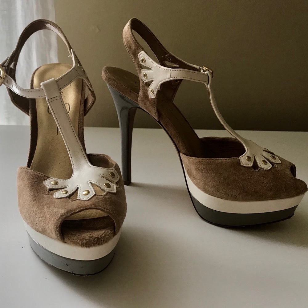 Tri colored Jessica Simpson sandals size 6.5